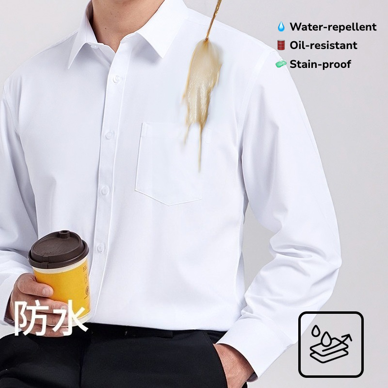 Office Tech For Men - Camisa de Manga Larga Impermeable y