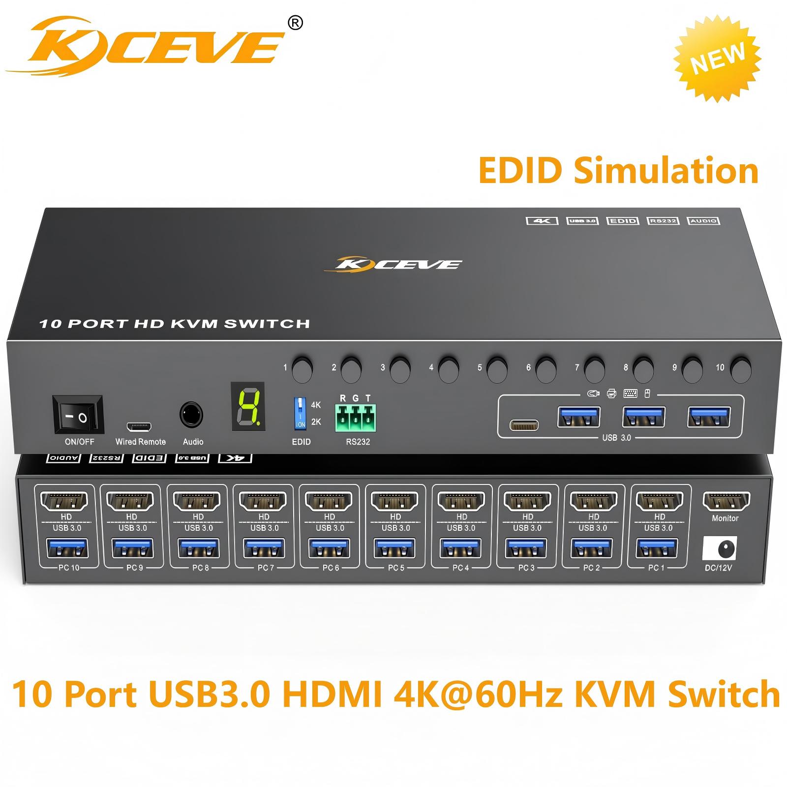 Hdmi Matrix Switch - Conmutador KVM de 10 puertos y