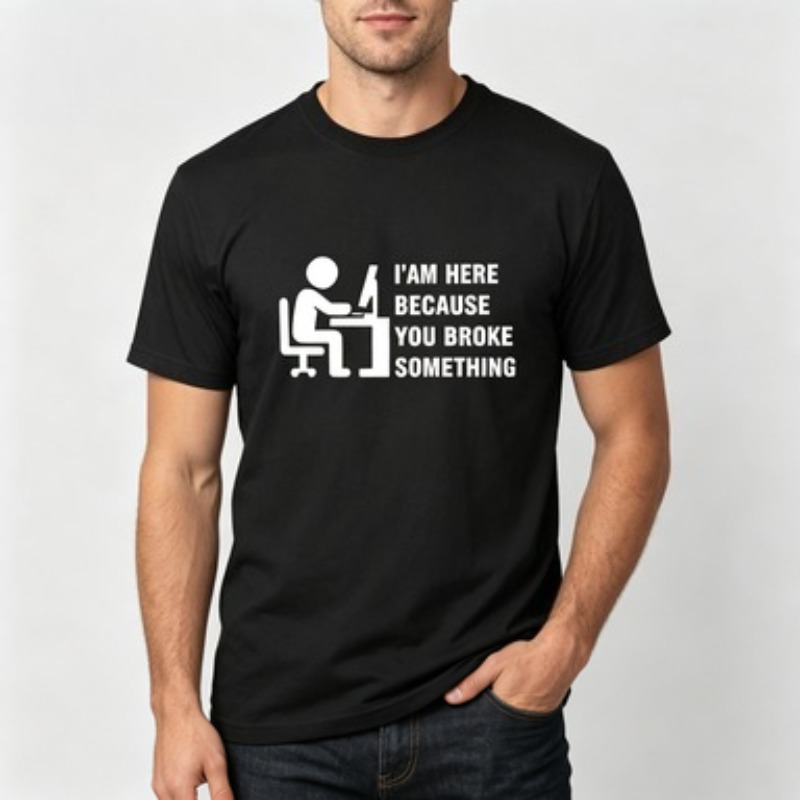 Office Tech For Men - Camiseta de algodón suave para hombre,