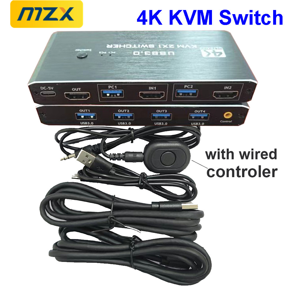Hdmi Matrix Switch - Conmutador KVM 4K 60Hz, Hub USB