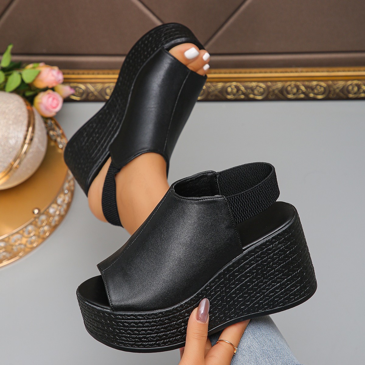 Office High Tech - Sandalias de mujer, sandalias de cuña