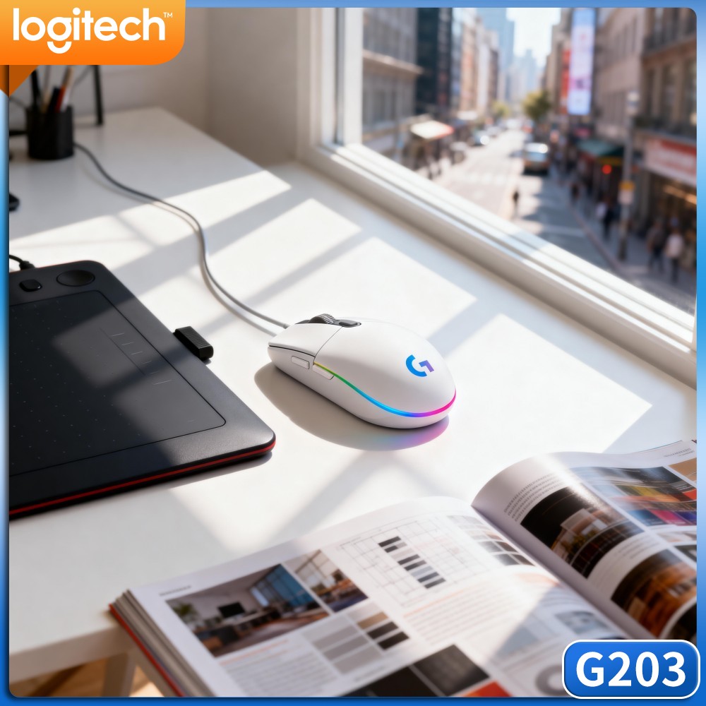 Logitech Mouse G203 - Ratón para juegos con cable Logitech