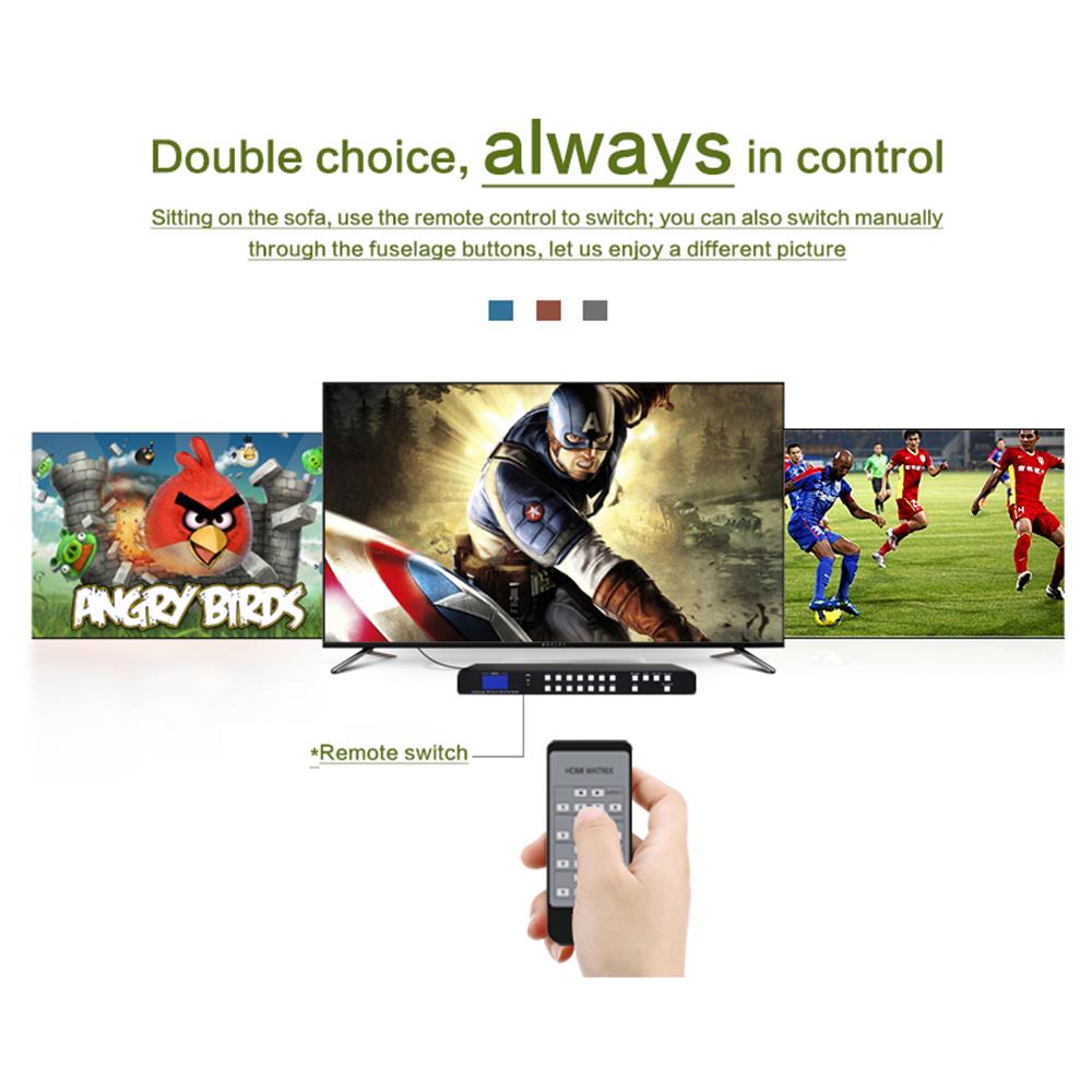 Matriz de Conexión HDMI 8x8, C - Hdmi Matrix Switch reseña y precio