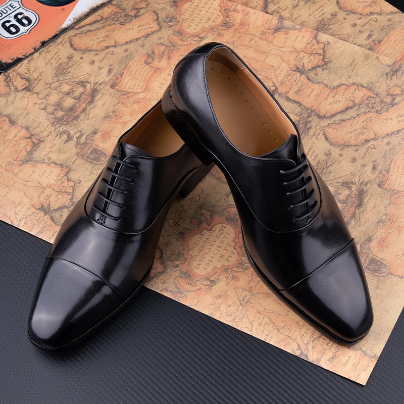 Zapatos de cuero Oxford hechos - Office High Tech reseña y precio