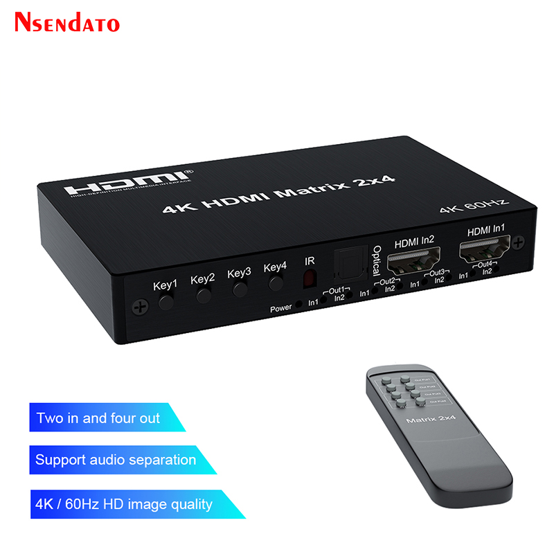 Matriz HDMI 4K 60Hz 2x4 para D - Hdmi Matrix Switch reseña y precio