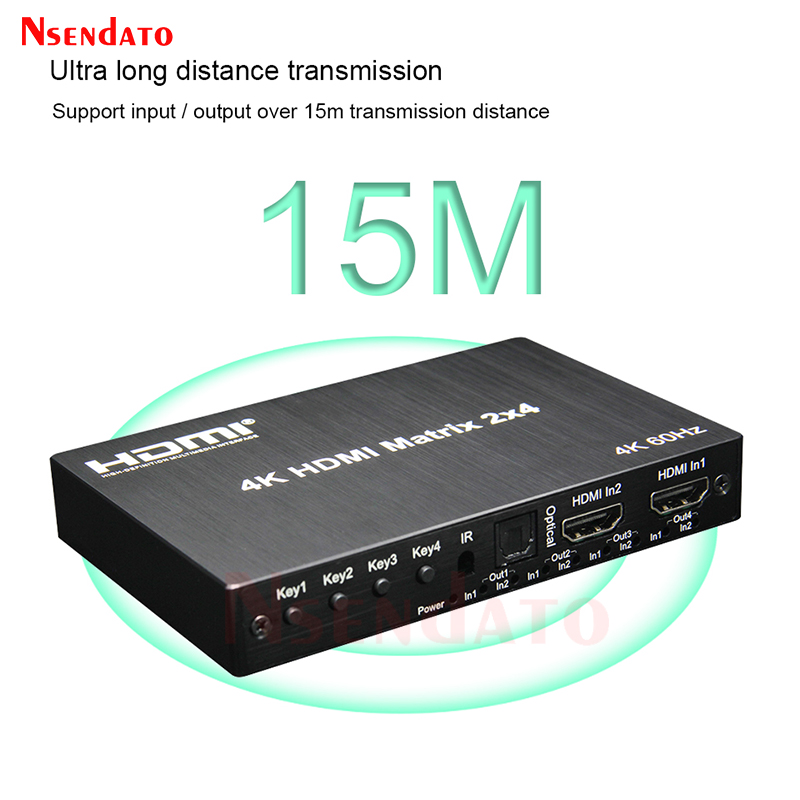 Matriz HDMI 4K 60Hz 2x4 para D - Hdmi Matrix Switch reseña y precio