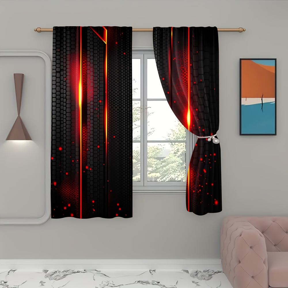 2 Cortinas de Lava Negras y Ro - Office Tech For Men reseña y precio