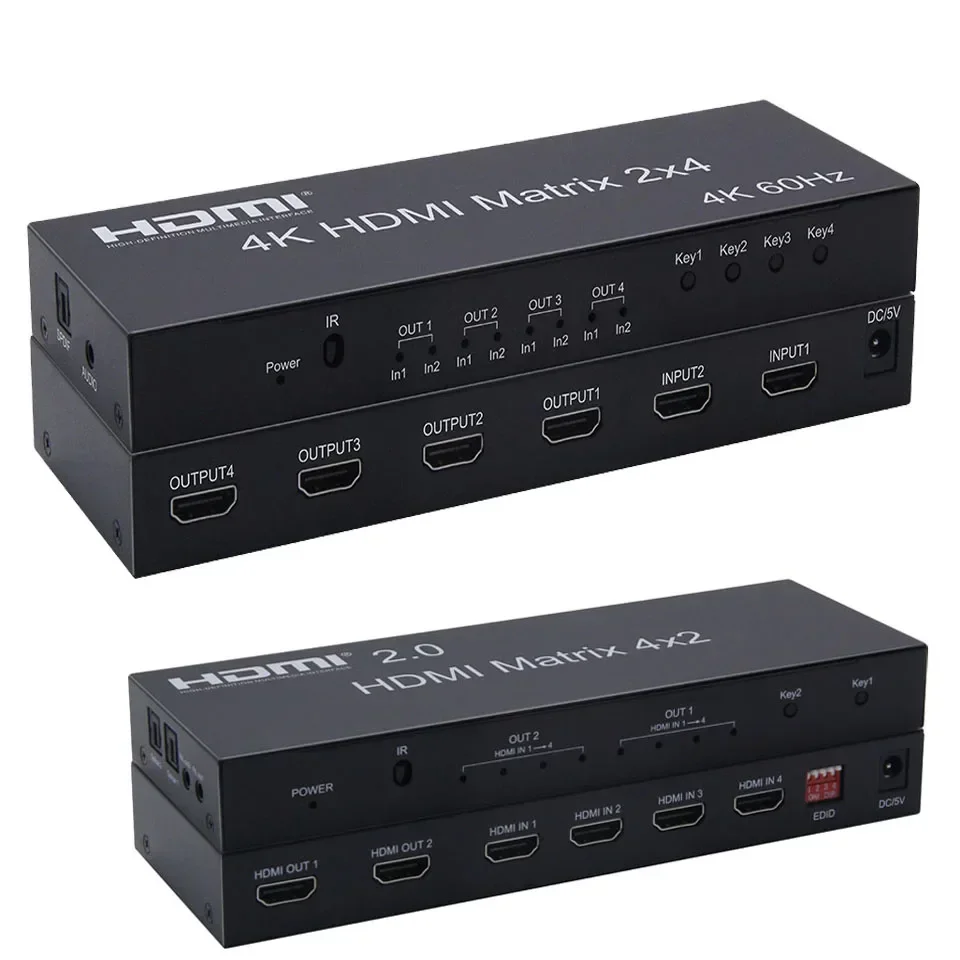 4K 60Hz 2x4 HDMI Matrix 2 en 4 - Hdmi Matrix Switch reseña y precio