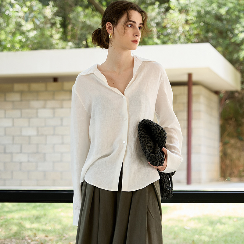 Camisa de Lino 100% para Mujer - Office High Tech reseña y precio
