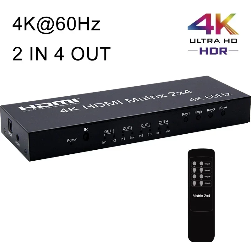 4K 60Hz HDMI Matrix 2x4 HDMI S - Hdmi Matrix Switch reseña y precio